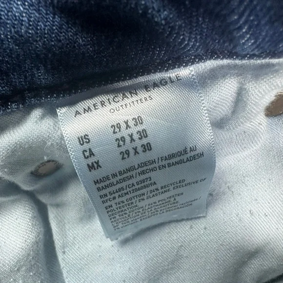 American Eagle Airflex+ Mens 29x30 Blue Medium Wash Stretch Denim Jeans - Picture 5 of 10